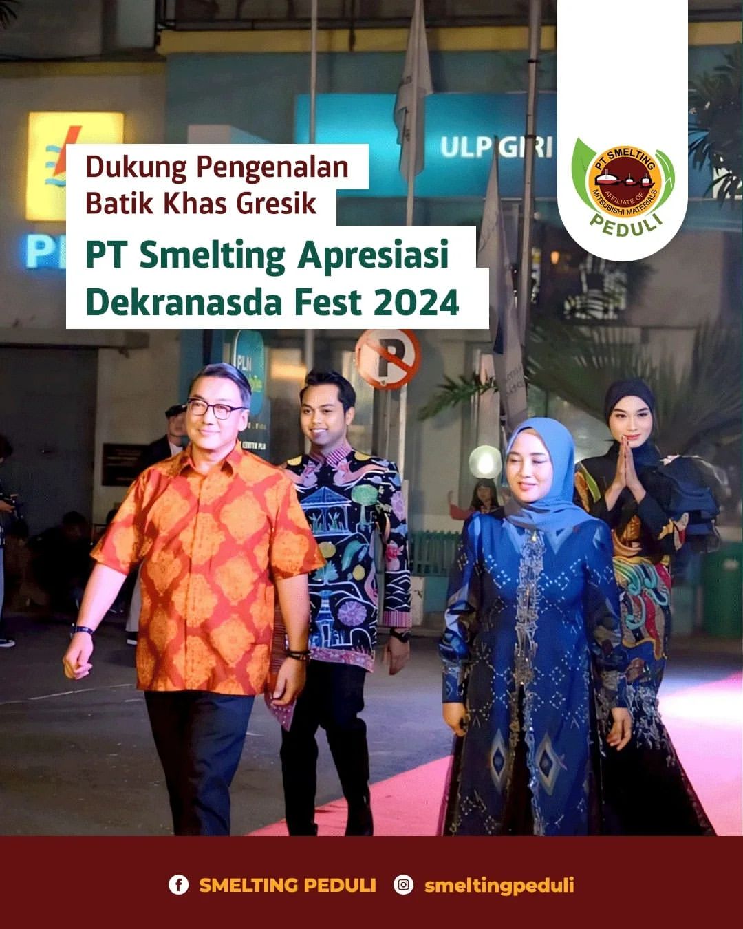 Dukung Pengenalan Batik Khas Gresik, PT Smelting Apresiasi Deskranasda 2024